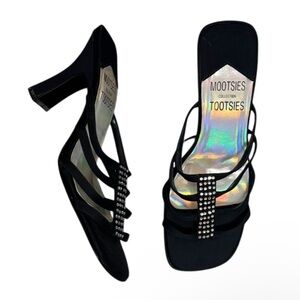 Mootsies Tootsies Black Strappy Heeled Sandals